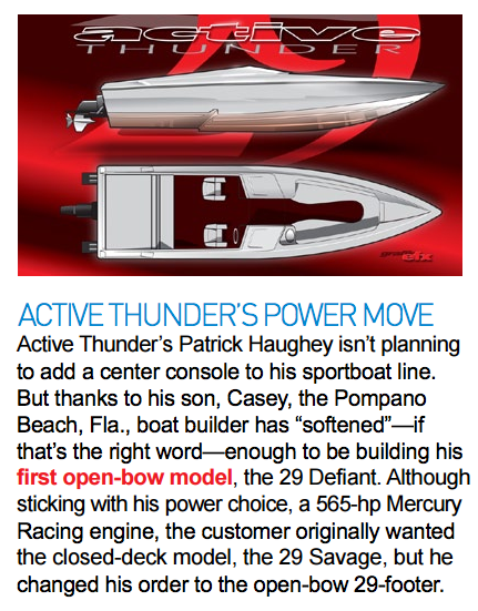 Active Thunder Featured in Latest Issue of Speed On The Water Magazine