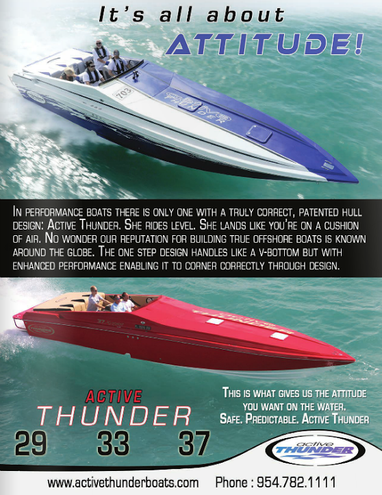 Patented Hull Design: Active Thunder