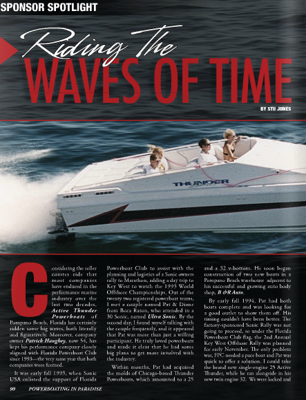Active Thunder Featured in Powerboating in Paradise Volume 13