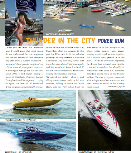 Active Thunder Featured in Powerboating in Paradise Volume 16#3